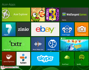 Acer liefert diverse Apps mit.