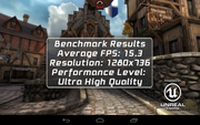 Der Grafikbenchmark Epic Citadel beweist: Das HP Slate 7 VoiceTab ist keine Zockermaschine.