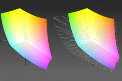 99,69 % sRGB, 66 % AdobeRGB