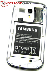 Der auswechselbare Akku...