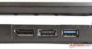 Anschlüsse für USB 3.0, eSATA-/USB-Combo und DisplayPort