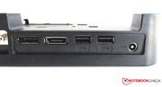 Anschlüsse am Port-Replikator: 2x USB, 1x eSATA, 1x Displayport