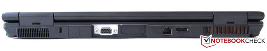 Rückseite: VGA, RJ-45 (LAN), DisplayPort