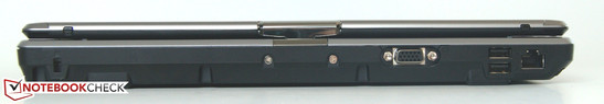 Kensington Lock, VGA-Ausgang, 2 x USB 2.0, Ethernet-Anschluss