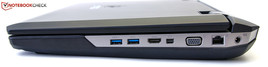 Rechte Seite: 2x USB 3.0, HDMI, Mini-DisplayPort, VGA, RJ-45, Strom