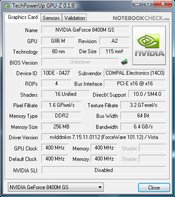 Zepto Znote 3414W: GPU-Z