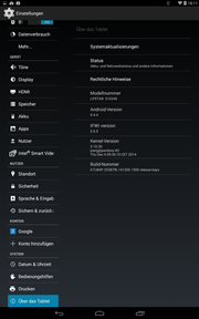 Auf dem Medion Lifetab S10345 läuft Android 4.4.4.