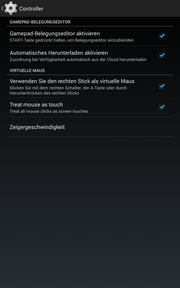 Auch bestimmte Gamepads werden unterstützt.