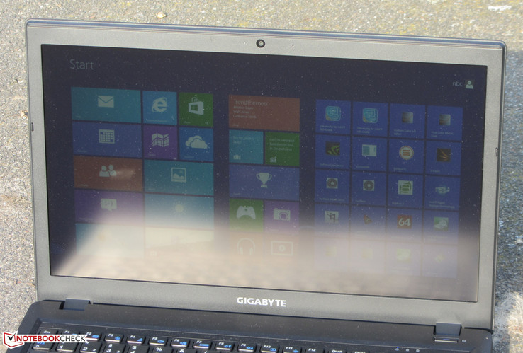 das Gigabyte P15F v2 im Freien