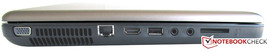 Linke Seite: VGA, RJ-45, HDMI, USB, 2 x Audio, Kartenleser