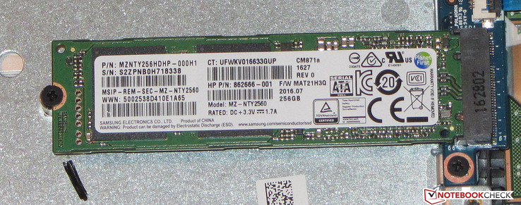 Die SSD könnte getauscht werden.