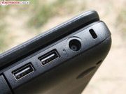 Auch das Kensington Lock, zum Abschließen in der Bibliothek, hat es.