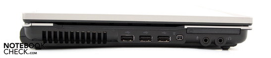 Linke Seite: 3 x USB, FireWire, Audio, ExpressCard54