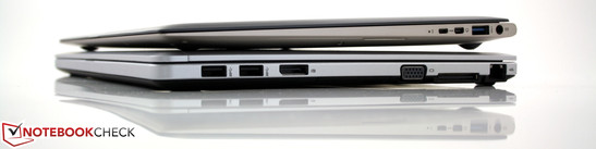 HP EliteBook Folio 9470m: Nicht elitär dünn, wie ein Asus Zenbook Prime UX31A, aber erstklassig verarbeitet und besser mit Anschlüssen bestückt. Leider hinkt das HD-Display den Oberklasse-Ambitionen gewaltig hinterher.