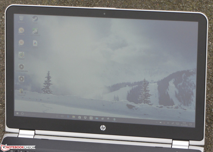 das Pavilion im Freien (geschossen bei komplett bedecktem Himmel)