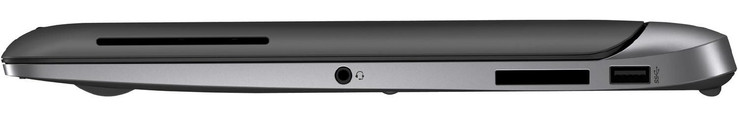 Rechte Seite - Dock: Audiokombo, Dockingport, USB 3.0. Rechte Seite - Tablet: Smartcardleser