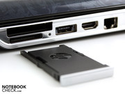 Neben dem ExpressCard34-Schacht für Erweiterungskarten,