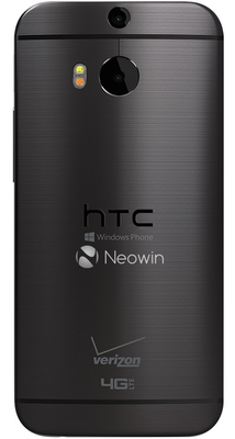 Die Rückseite des HTC One M8 für Windows ist wie der Rest des Gehäuses aus Metall gefertigt (Bild: Neowin)