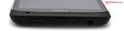 Oberseite: Power, Mikrofon, Audio, SIM (HTC One S)