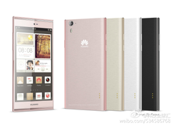Ein angebliches erstes Pressebild des Huawei Ascend P7 (Bild: Weibo)