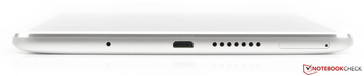 unten: Mikrofon, Micro-USB-Port, Lautsprecher, microSD-Karten-Slot