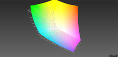 Farbraumabdeckung Adobe RGB 1998 (87,77 %)