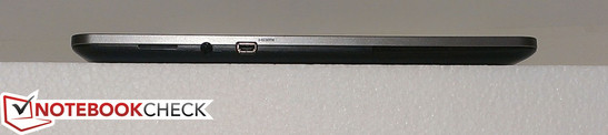 links: 3,5-mm-Audio, Micro-HDMI, SIM-Einschub (leer)