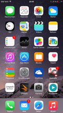 Im Standard-Modus gibt es keine zusätzliche Icon-Reihe.