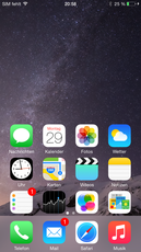 Von der Höhe her sind die Icons gut erreichbar, aber auf der gegenüberliegenden Seite des Screens wird es dennoch schwierig.