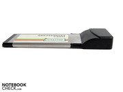 Typisch ExpressCard, weit hervorstehende Erweiterung