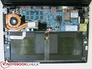 Die Batterie wird abgedeckt und nimmt einen Teil des Bodens ein.