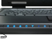 Die blauen Status-LEDs, ...