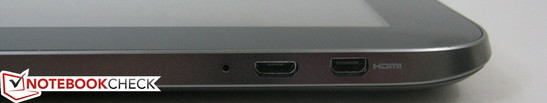 Right: Mikrophon, Micro-USB-2.0, Micro-HDMI