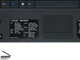 Sony Vaio VGN-FZ31Z Touchpad