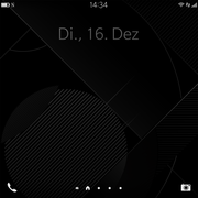 Beim etwas unterkühlten Sperrbildschirm erkennt man die Zielgruppe der Business-Leute.