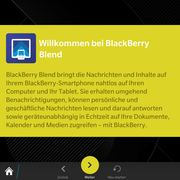 Mit BlackBerry Blend lassen sich Nachrichten auch auf den PC-Bildschirm übertragen und von dort direkt beantworten.