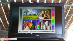 Bildschirm im Schatten