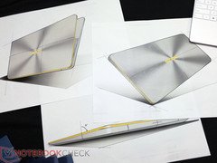 Entwurfszeichnungen zum neuen Asus ZenBook 3