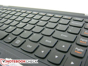 Chiclet-Tastatur: kleine Eingabe-, Umschalt- und Rückschritttasten