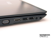 VGA, HDMI, 2 USB, die Audioanschlüsse ...