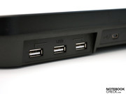 An der Rückseite finden sich 3 USB-2.0-Schnittstellen.