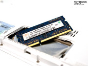 Leider bietet das Netbook nur 1 GByte DDR3-RAM in einem Slot.