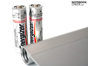 Für den Betrieb werden zwei AA-Batterien benötigt (Lieferumfang).