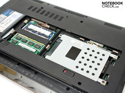 Der Arbeitsspeicher und die Festplatte lassen sich kinderleicht austauschen.