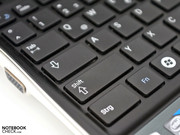 Die Ergonomie der Tastatur kann überzeugen, wobei ...