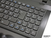 Das Clevo-typische Keyboard bietet einen separaten Ziffernblock.