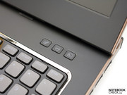 Über drei kleine Tasten lassen sich Funktionen schnell aufrufen.