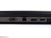 ...wie VGA, HDMI und eSata.