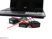 Fehlende Schnittstellen können nicht durch ExpressCard-Erweiterungen nachgerüstet werden.