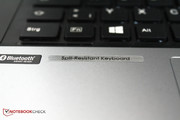 Die Tastatur ist spritzwasserabweisend...